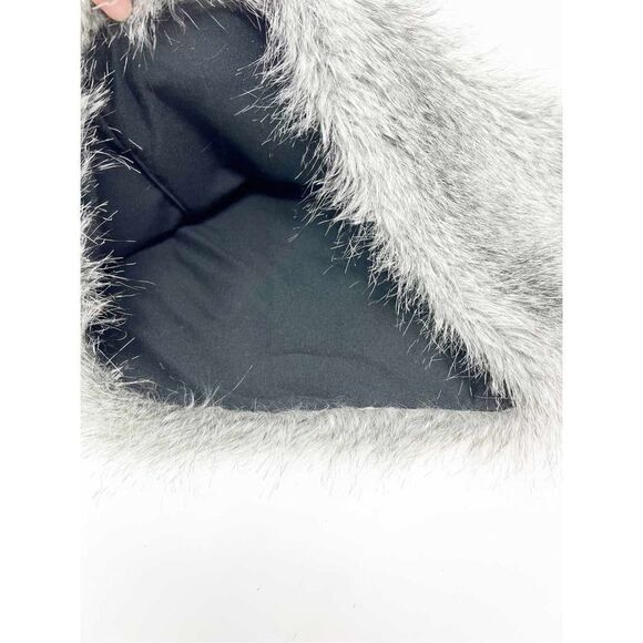 Express Faux Fur Scarf Gray Womens Size One Size - Picture 6 of 6